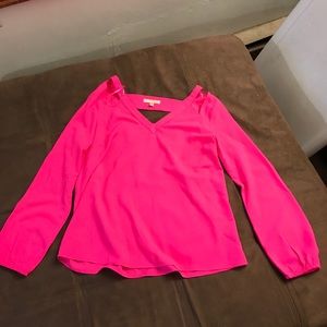 Skies Are Blue Hot pink long sleeve top